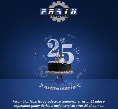 Recambios Frain cumple 25 años