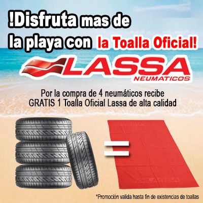  Safame regala toallas por la compra de neumáticos Lassa