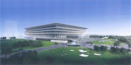 Simulación del Centro Acuático de Tokio