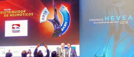 Soledad Distribución, 'Mejor Distribuidor' de neumáticos en los Premios Hevea