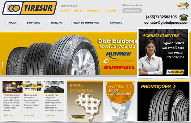 Tiresur internacionaliza su web corporativa