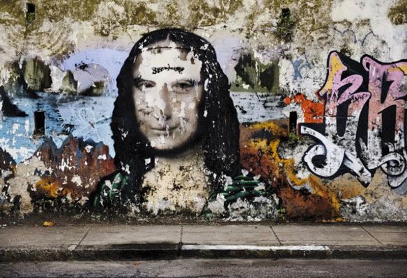 Uno de los dos graffitis retratados por Steve McCurry